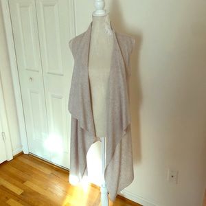 Cashmere Shawl Collar Sleeveless Duster